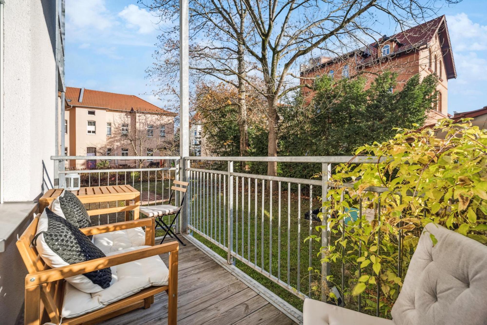Roby-Erfurt Hbf-Nah, Balkon Apartment Exterior foto